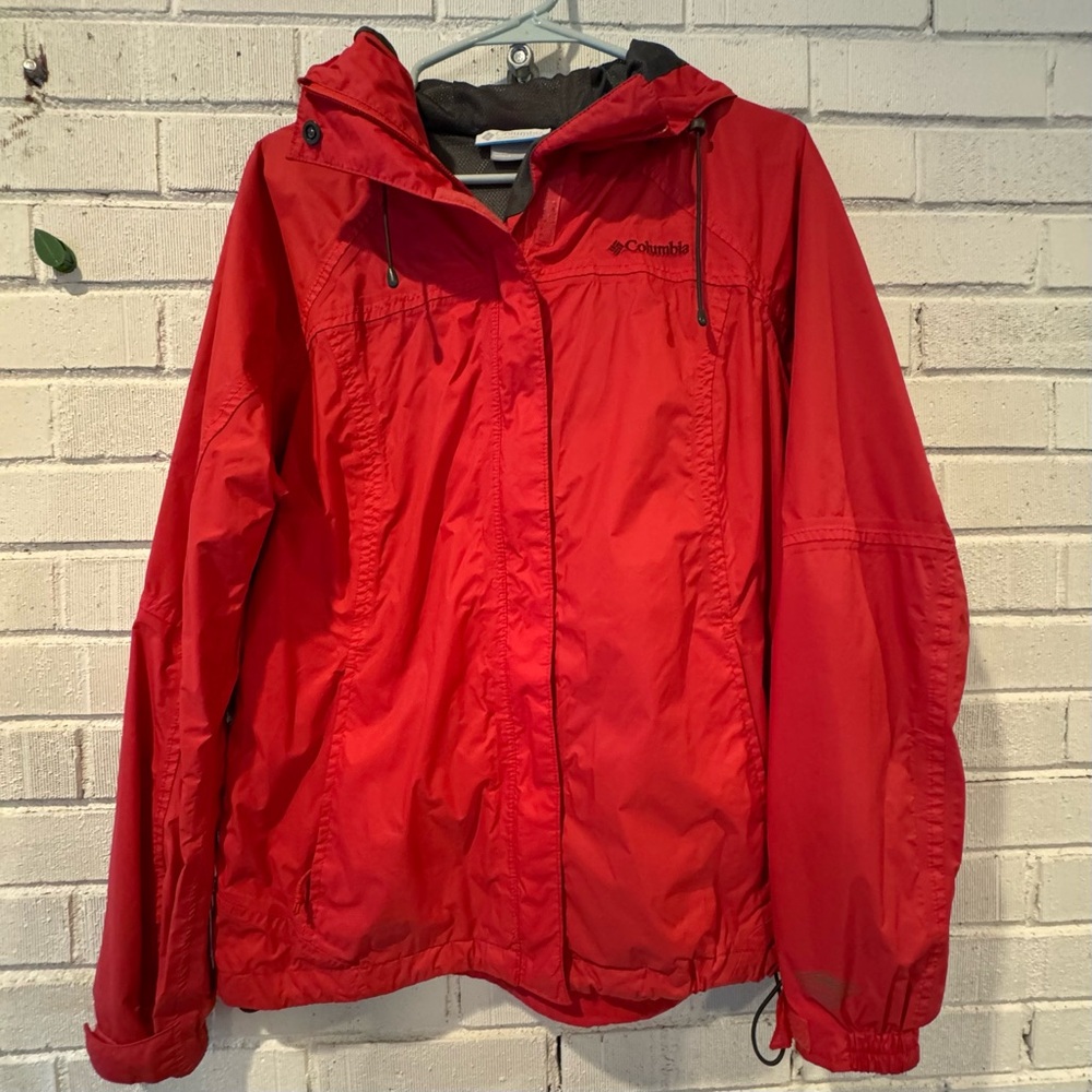 Columbia Red Rain Jacket